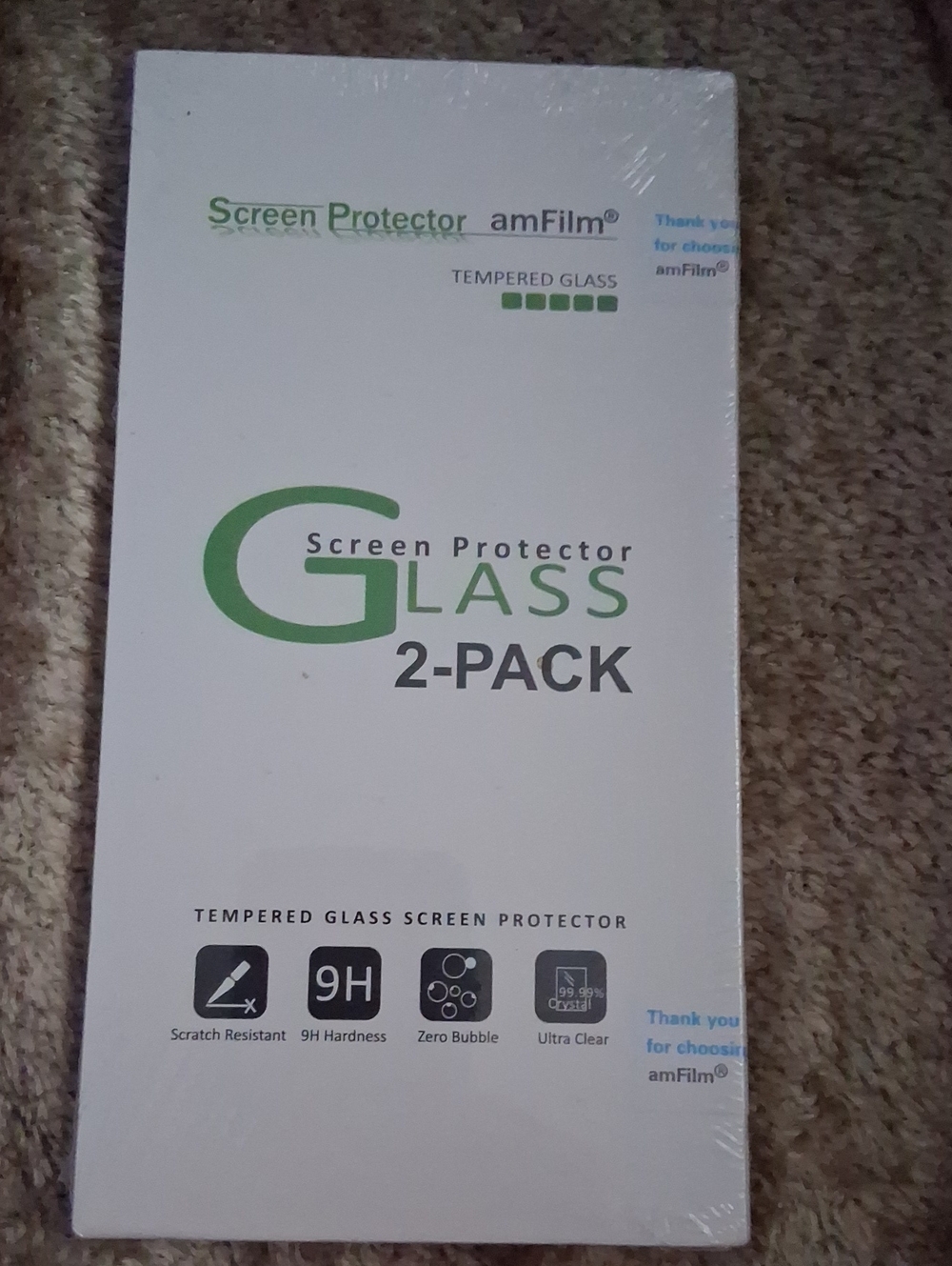 Tempered Glass Screen Protector 2-Pack - White